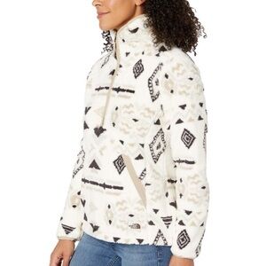 The North Face Women's Cream and Black Patterned Jacket